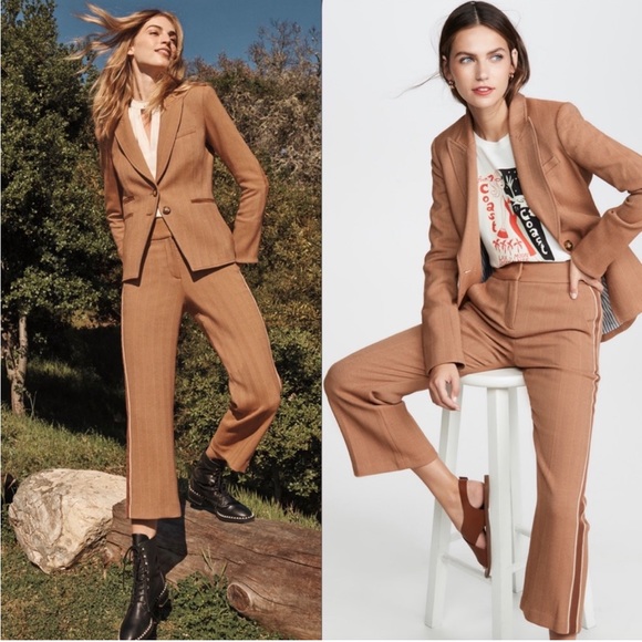 Veronica Beard Hudson Dickey Jacket Khaki Equestrian - Picture 8 of 11